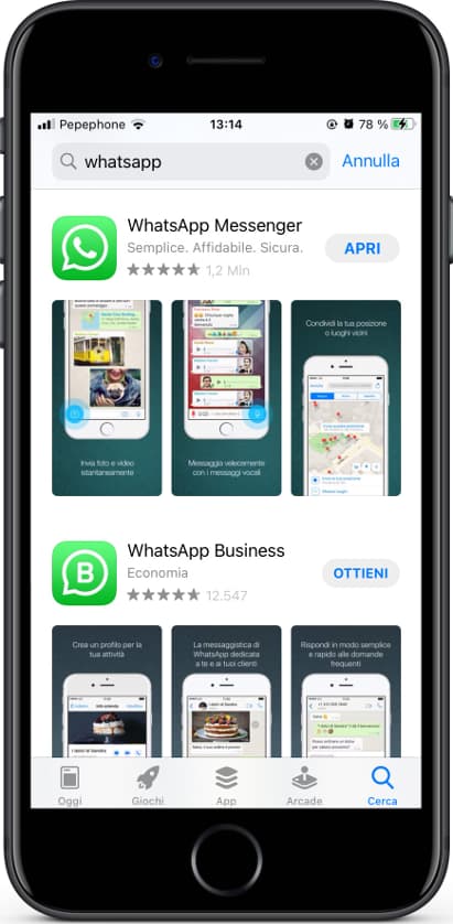 Apri WhatsApp