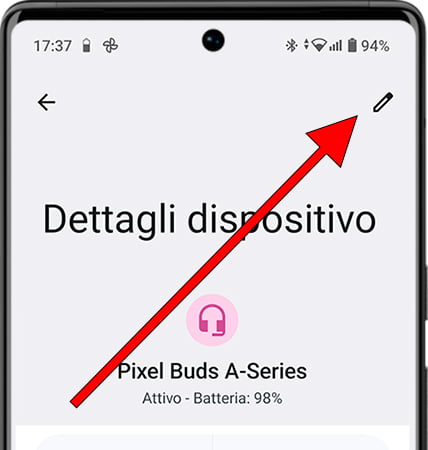 Modificare il nome del dispositivo Bluetooth su Android
