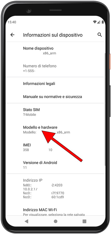 Modello e hardware