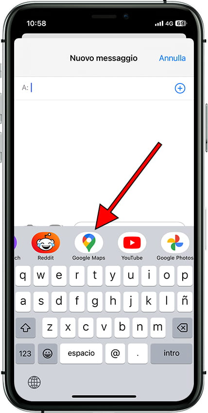 Condividi posizione iOS