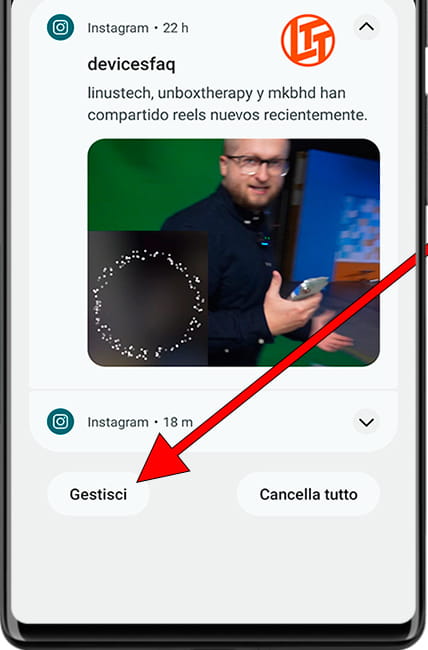 Gestisci le notifiche Android