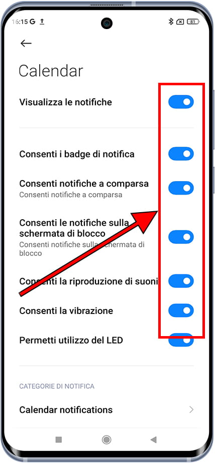 Gestisci le notifiche dell'app Xiaomi