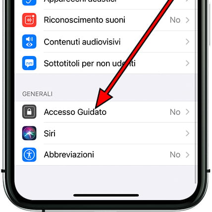 Impostazioni di accessibilità iOS