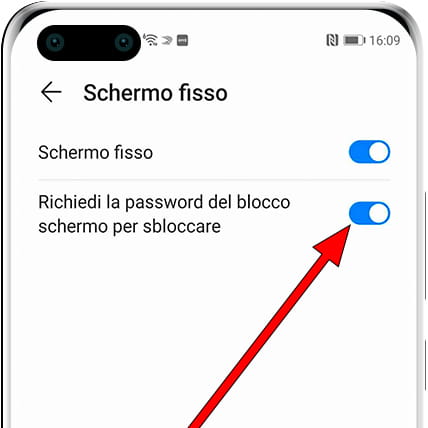 Attiva il blocco per disattivare