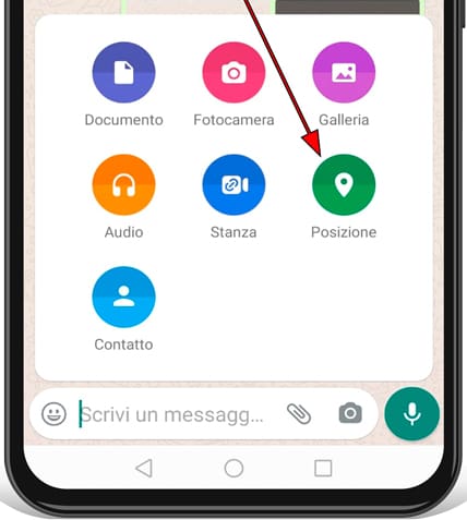 Invia posizione WhatsApp
