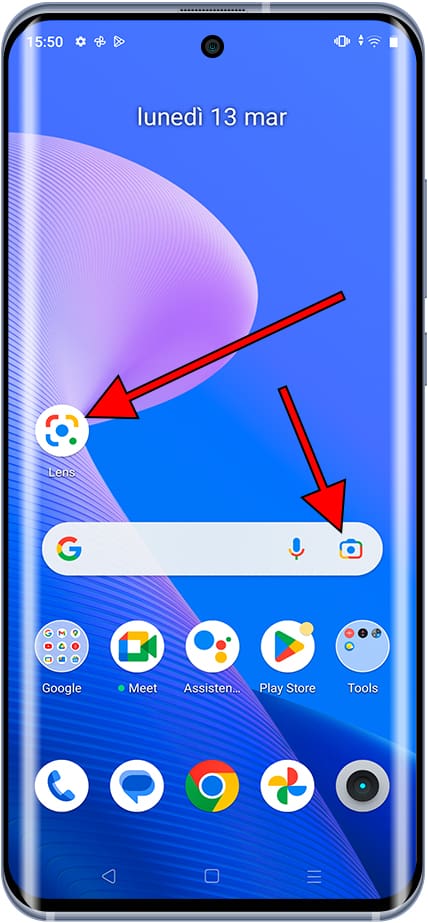 App Google Lens e widget Google