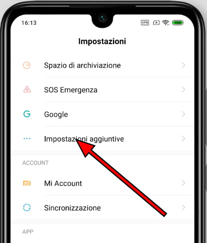 Altre impostazioni Xiaomi