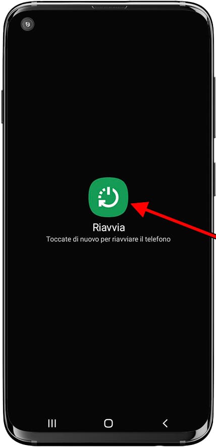 Schermata di ripristino Samsung
