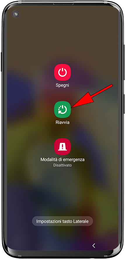 Riavvia Samsung