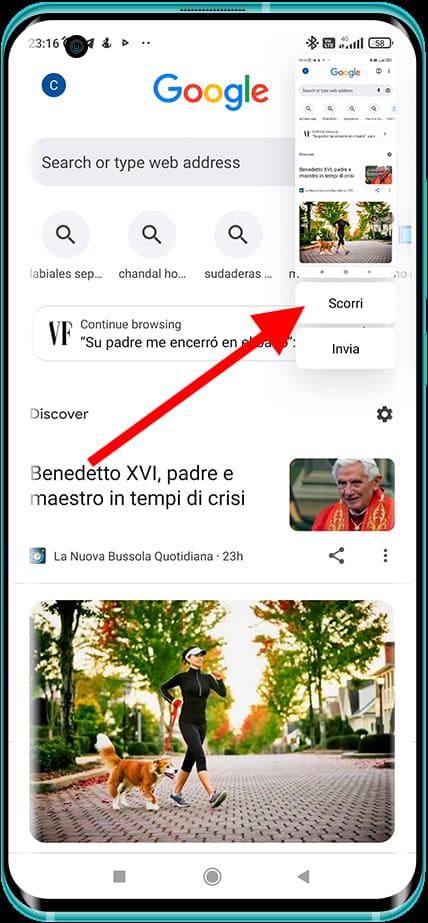 Acquisire una pagina intera in redmi 14C