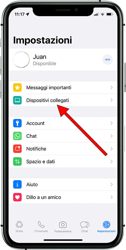 Impostazioni WhatsApp Web/Desktop iOS